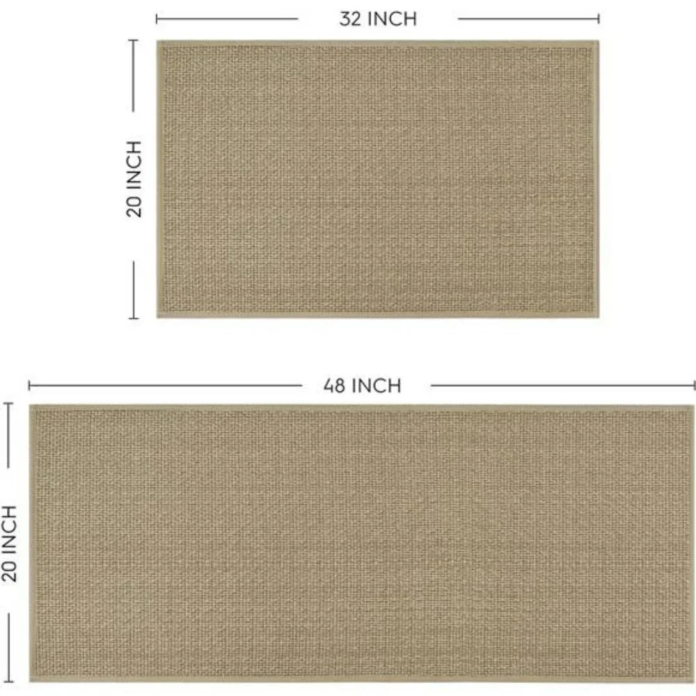 Artoid Mode Kitchen Rug Set of 2 Non Slip Washable Floor Mats for Sink Area